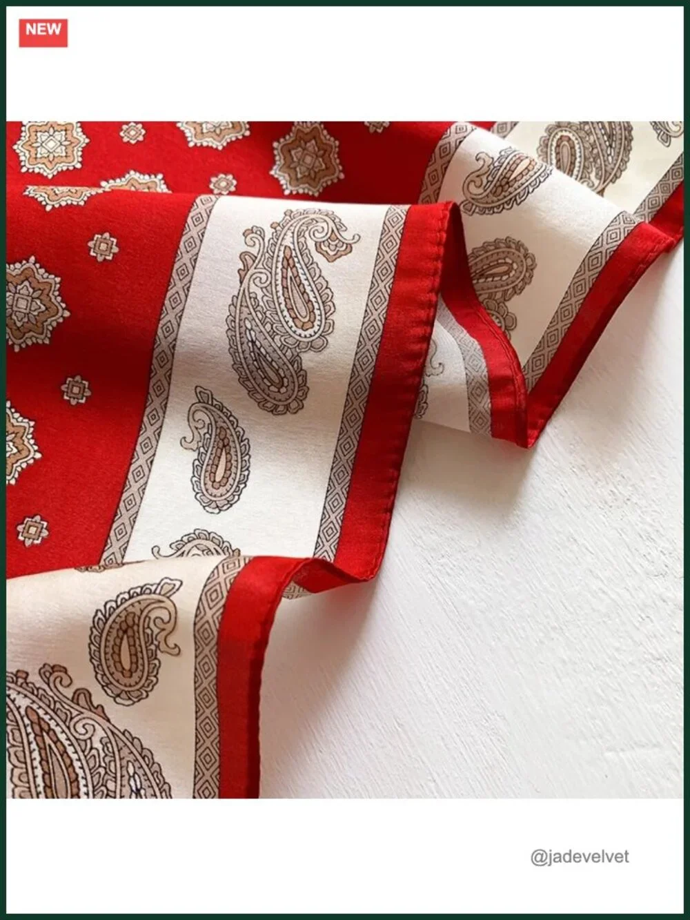 100% Mulberry Silk Small Square Scarf 21x21 Inches Digital Print Lightweight